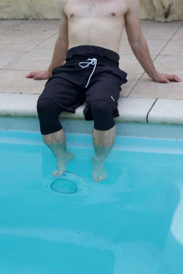 Man wearing a halal swimming short in the pool